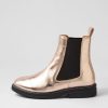 ROLLIE Chelsea Rise Boot Rose Gold Foil Leather Chelsea Boots | Boots