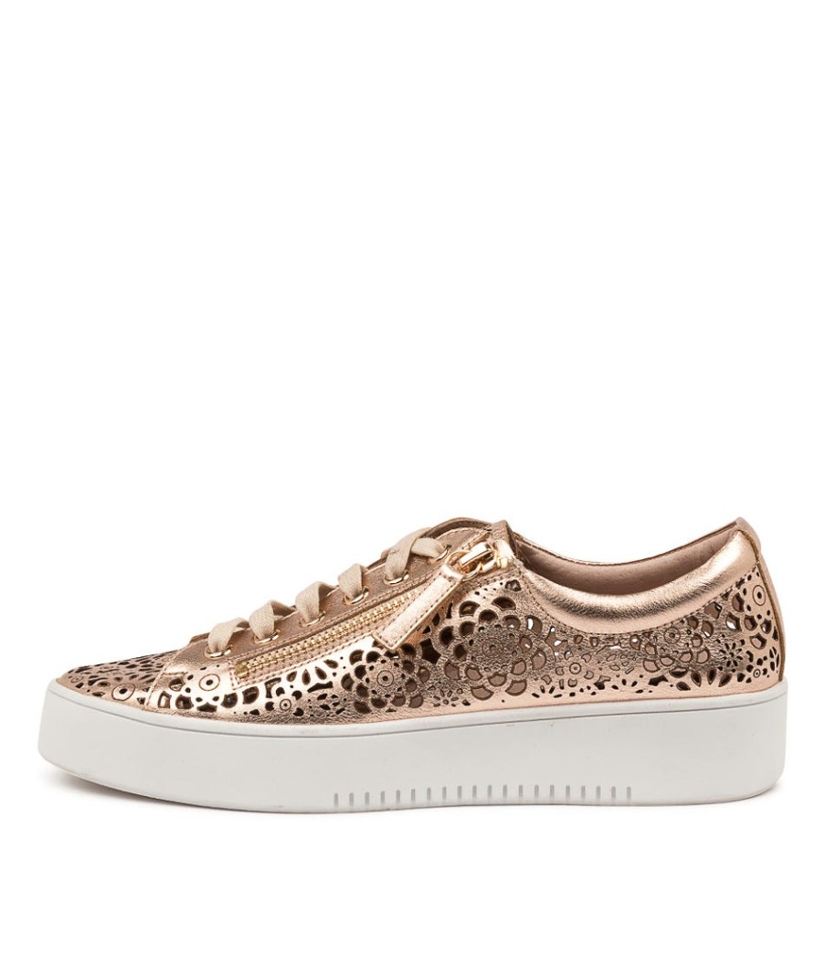 DJANGO & JULIETTE Leitha Rose Gold Leather | Sneakers