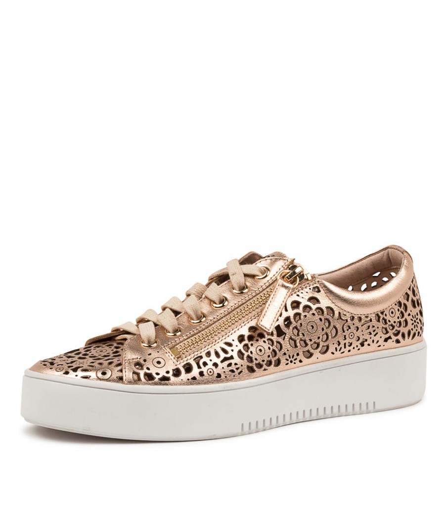 DJANGO & JULIETTE Leitha Rose Gold Leather | Sneakers