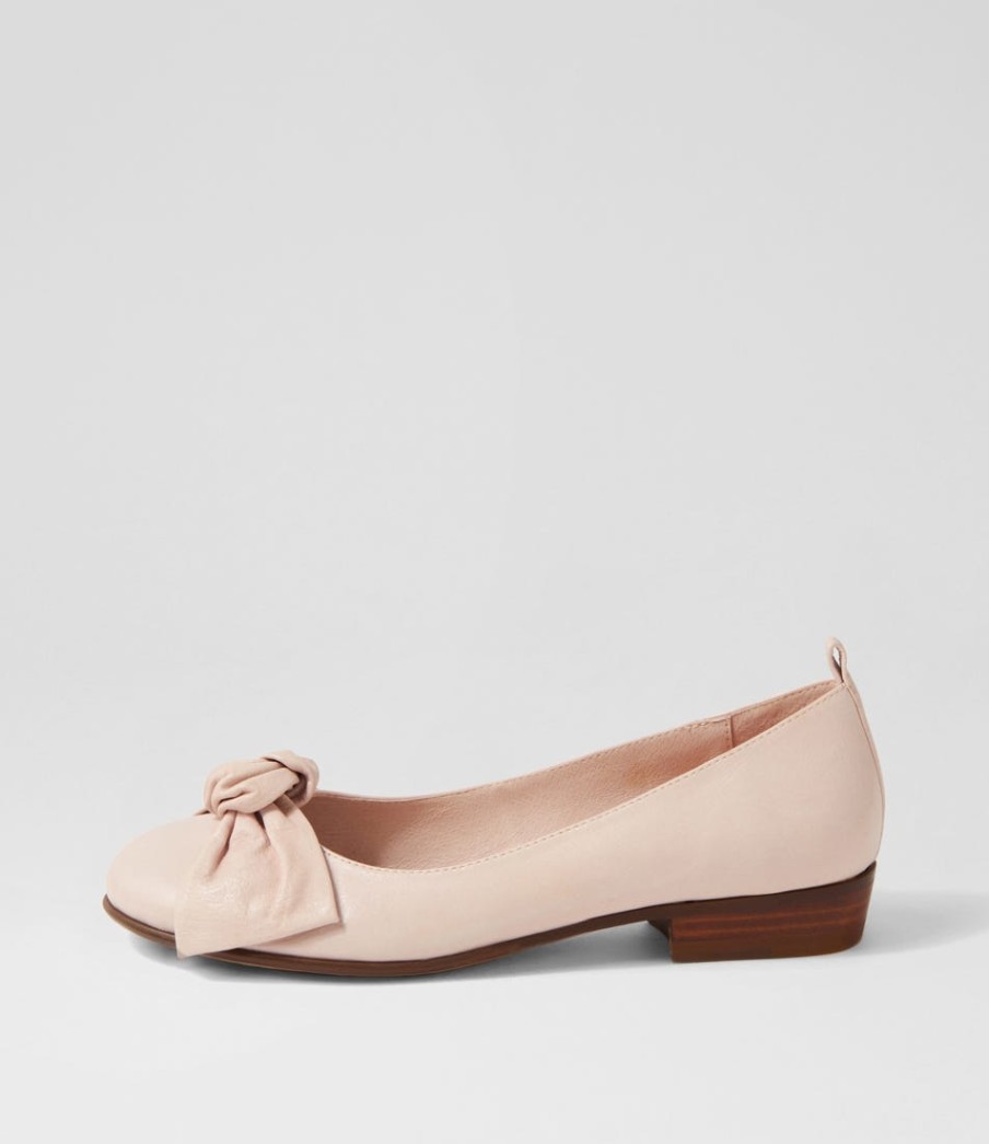 DJANGO & JULIETTE Dell Dusty Pink Leather Ballet Flats | Flats