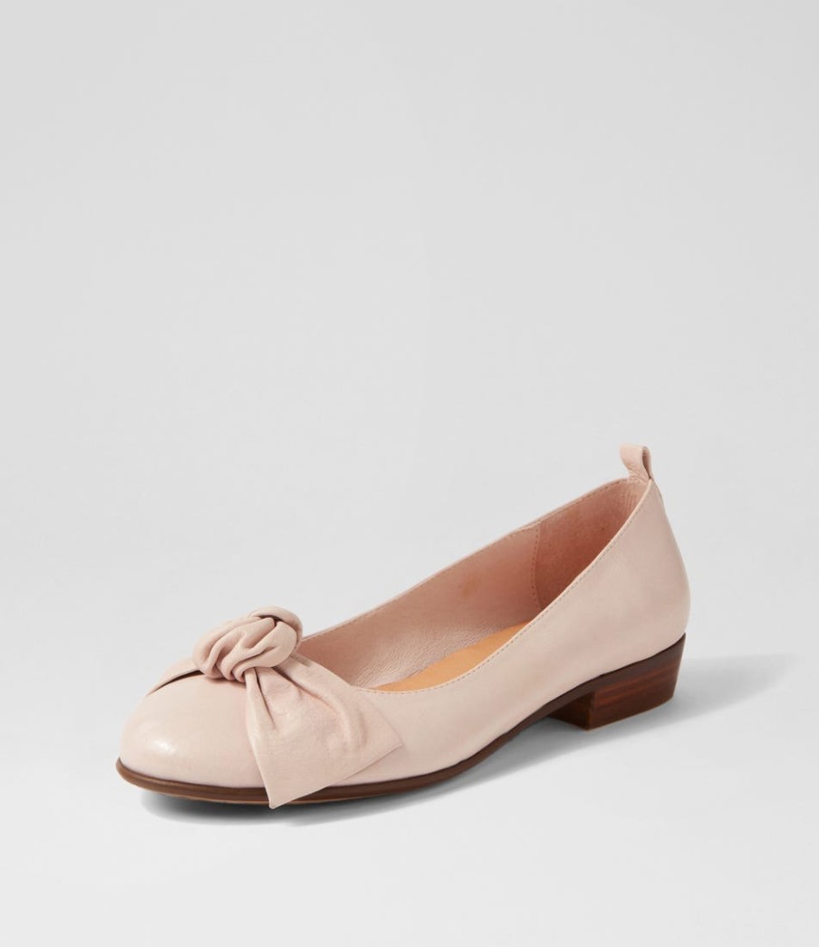 DJANGO & JULIETTE Dell Dusty Pink Leather Ballet Flats | Flats