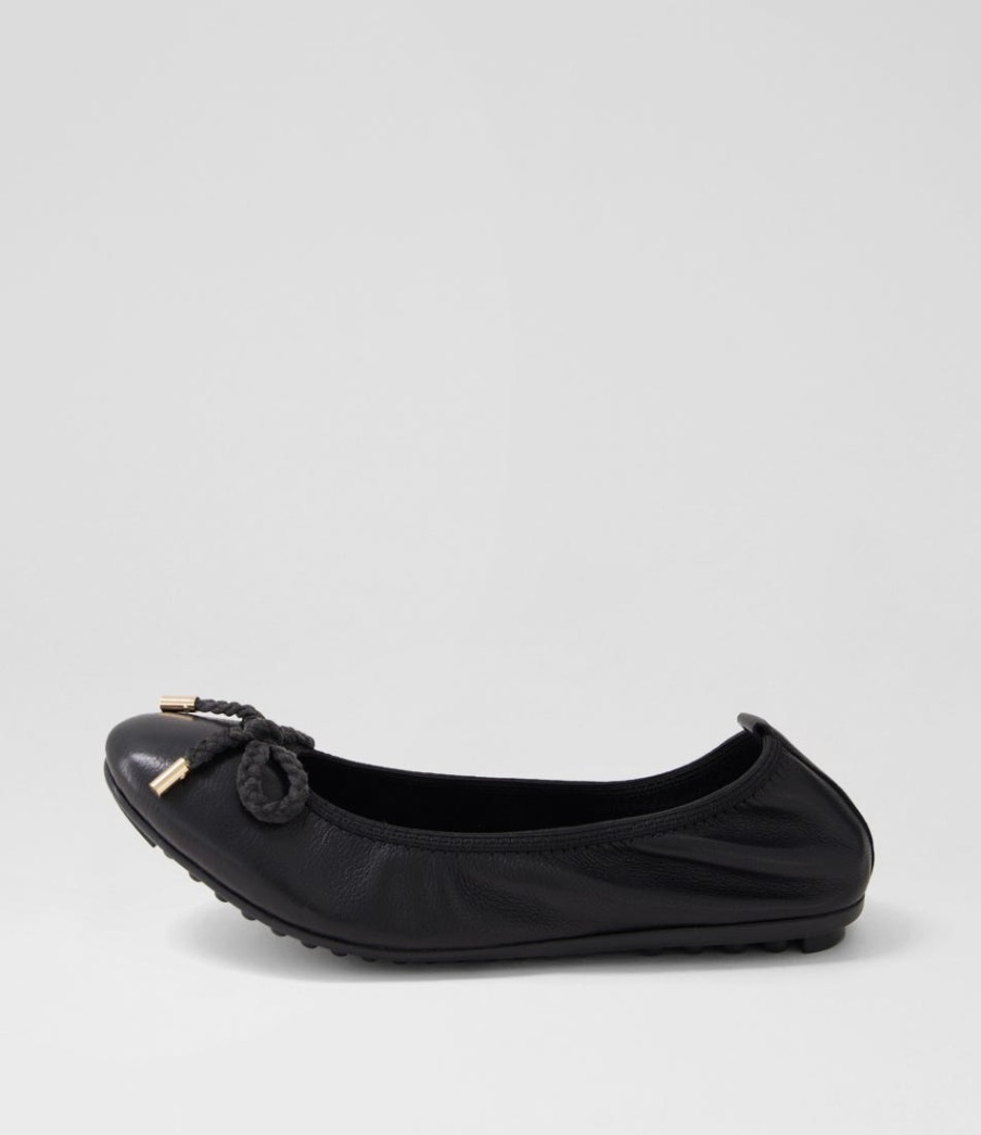 DJANGO & JULIETTE Beyond Black Leather Ballet Flats | Flats