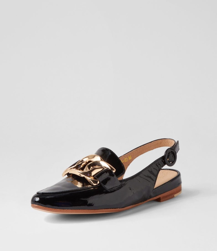 TOP END Favilla Black Patent Leather Loafers | Loafers