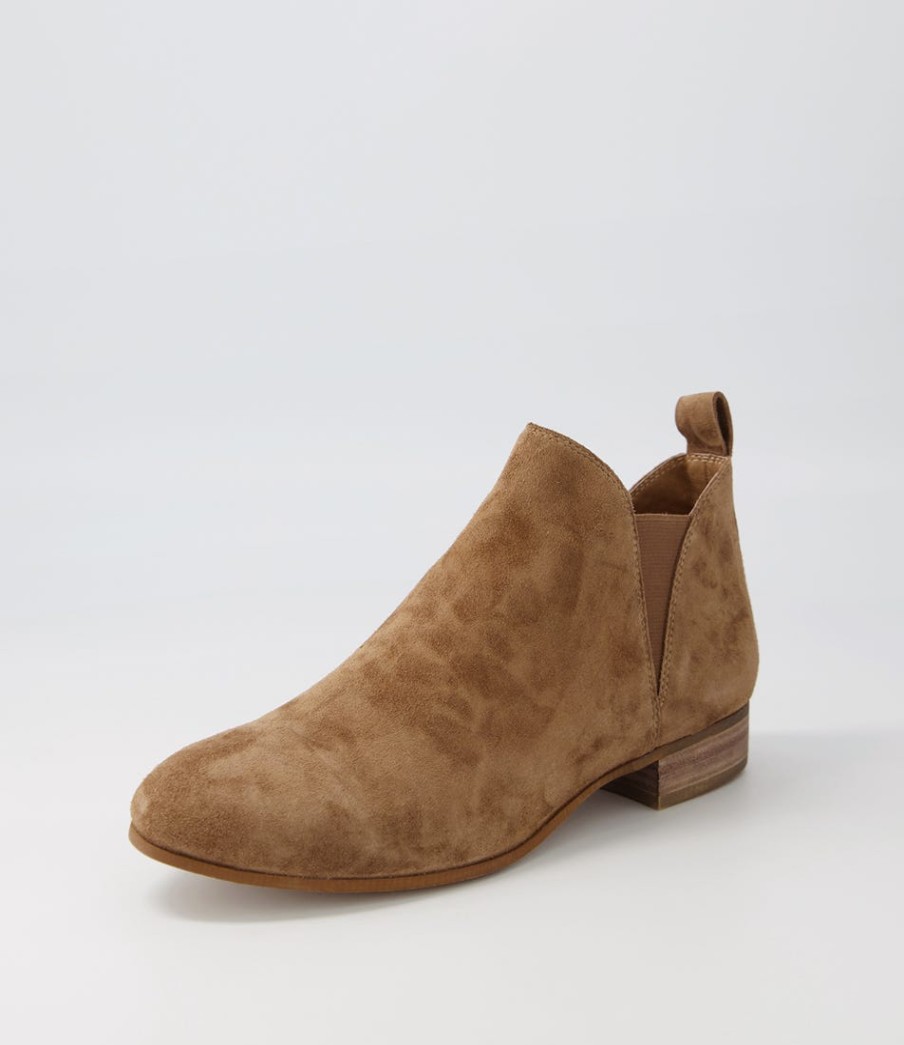 DJANGO & JULIETTE Foe Light Choc Suede Chelsea Boots | Boots