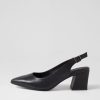 DJANGO & JULIETTE Malia Black Leather Heels | Heels