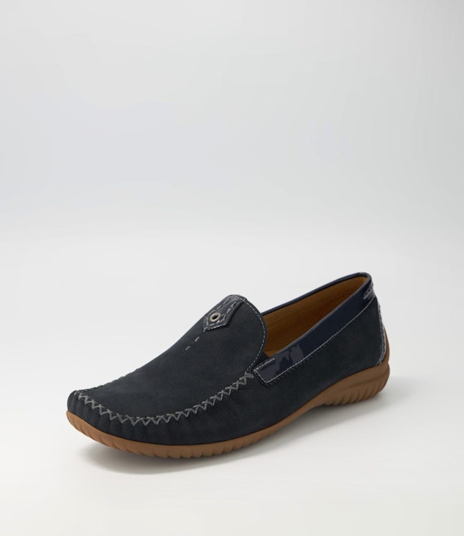 GABOR Thessa Nightblue Suede Loafers | Loafers