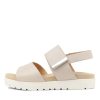ZIERA Nakta Xw Nude Leather Sandals | Flats