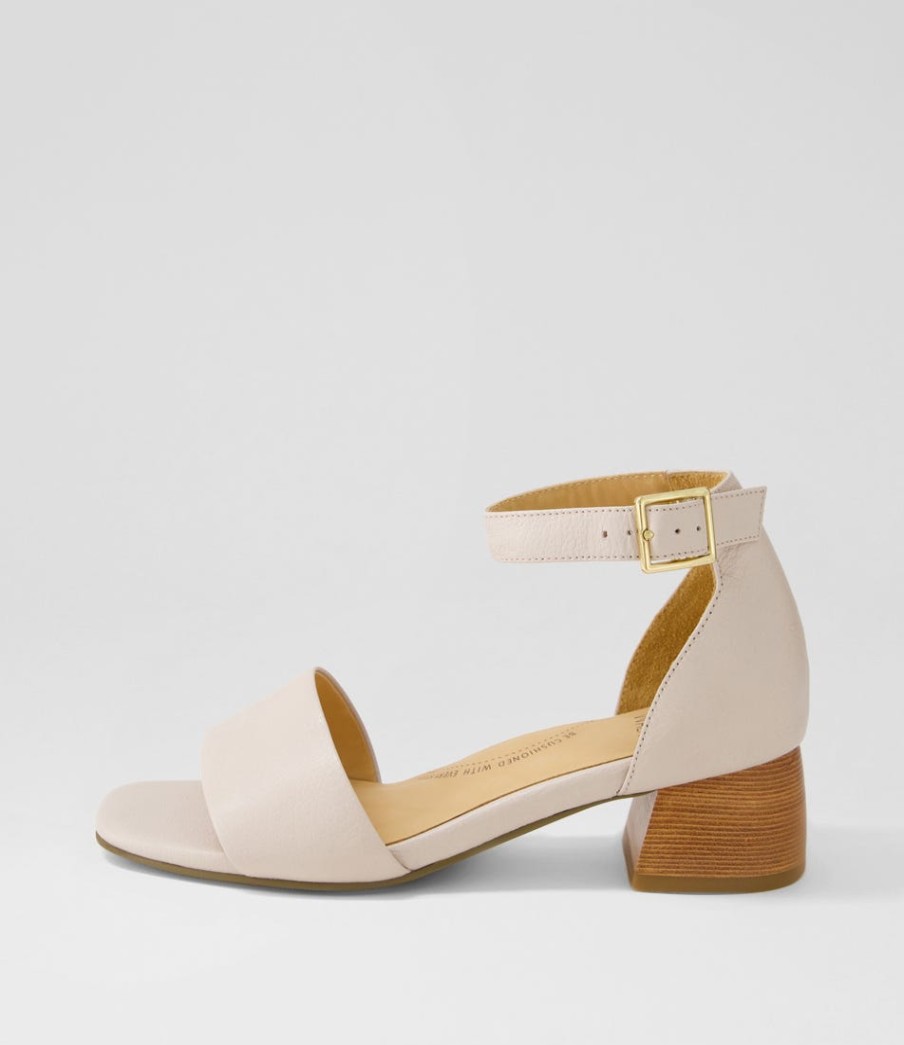 ZIERA Clairest W Nude Leather Sandals | Heels