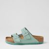 BIRKENSTOCK Arizona Sfb Nubuck Beryl Nubuck Slides | Comfort