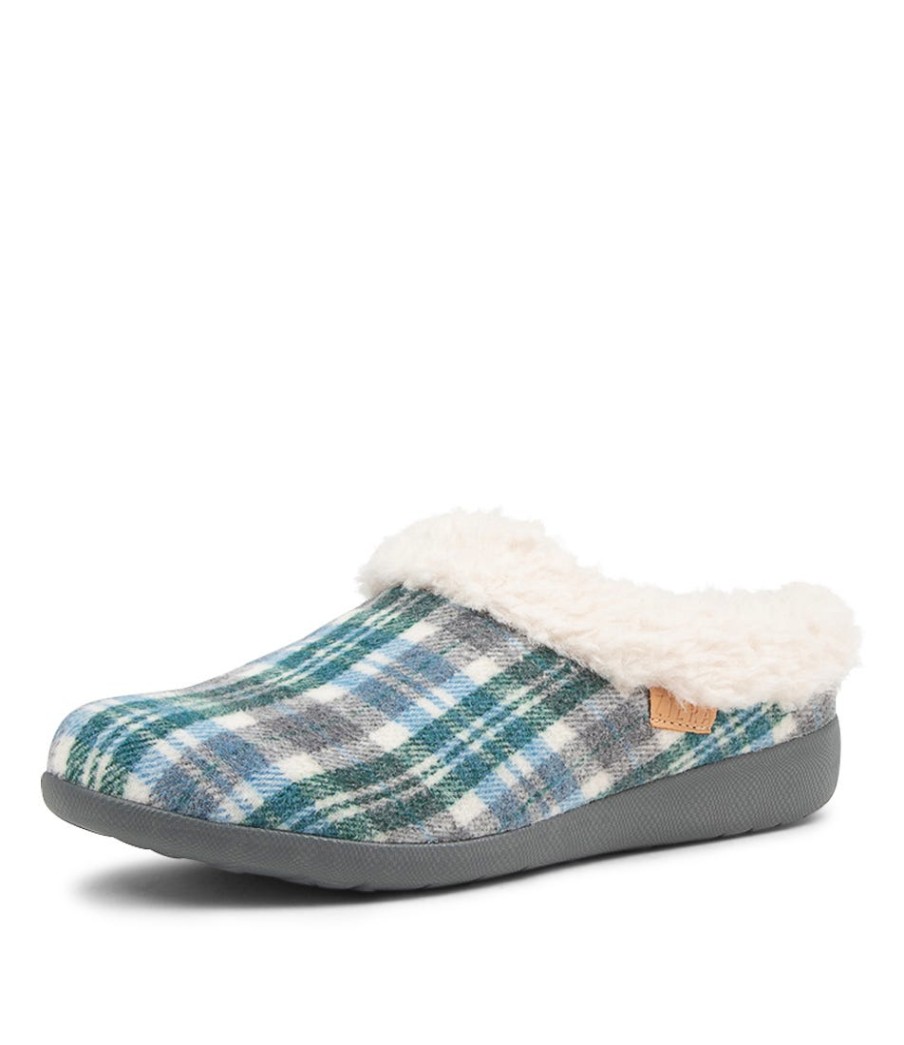 ZIERA Fifi Xw Blue Check Fabric | Comfort