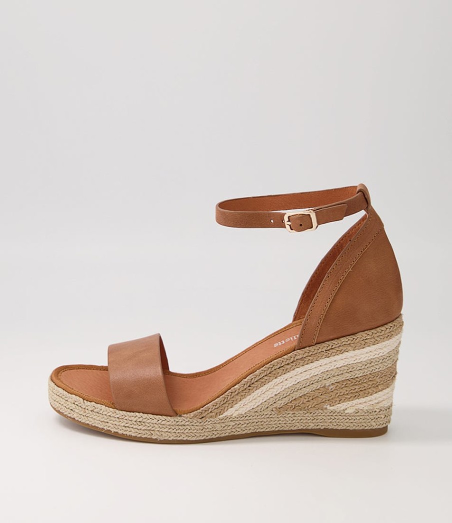 DJANGO & JULIETTE Palyssa Tan Natural Multi Leather Espadrilles | Espadrilles