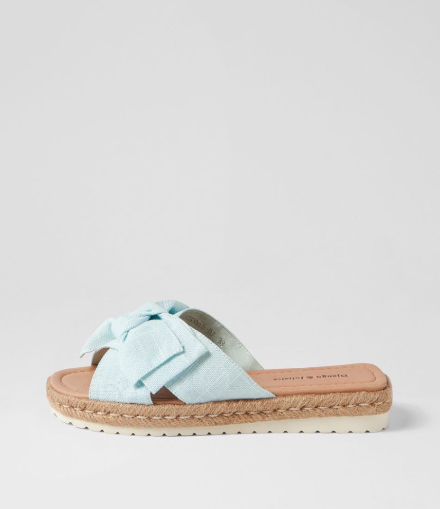 DJANGO & JULIETTE Stannis Pale Blue Fabric Espadrilles | Espadrilles