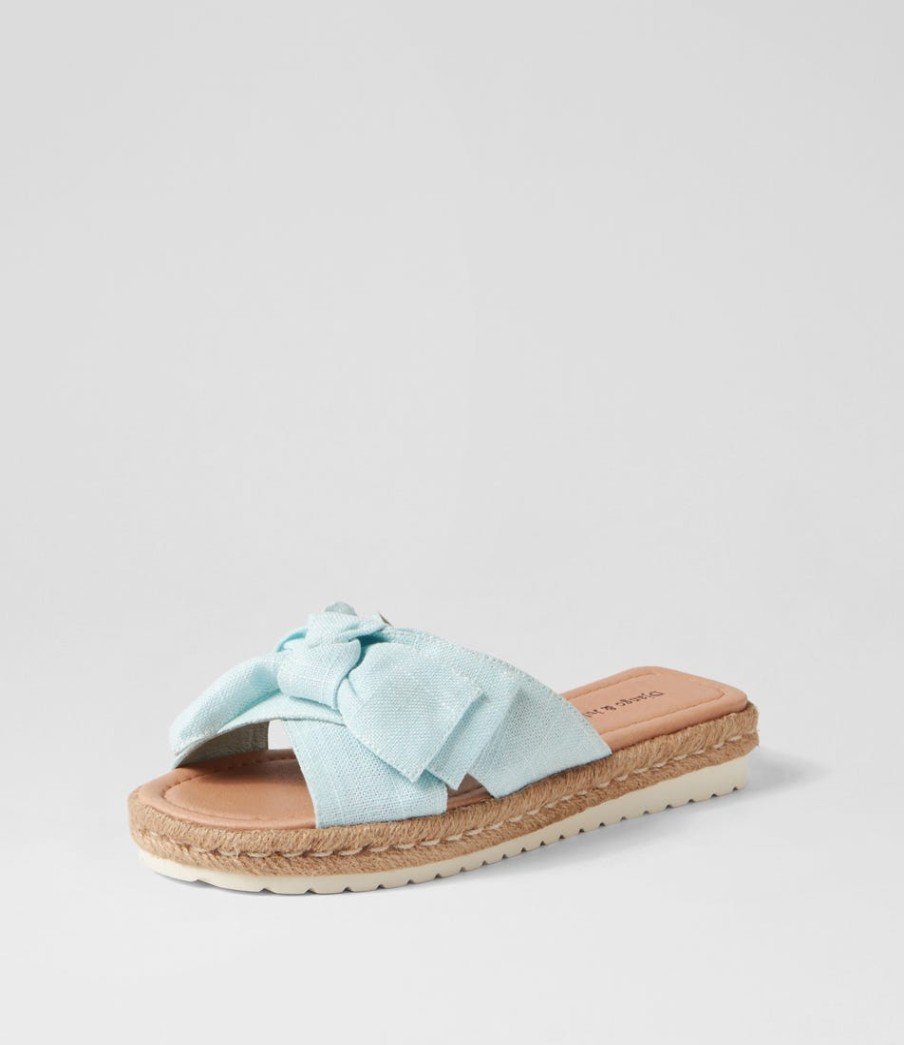 DJANGO & JULIETTE Stannis Pale Blue Fabric Espadrilles | Espadrilles