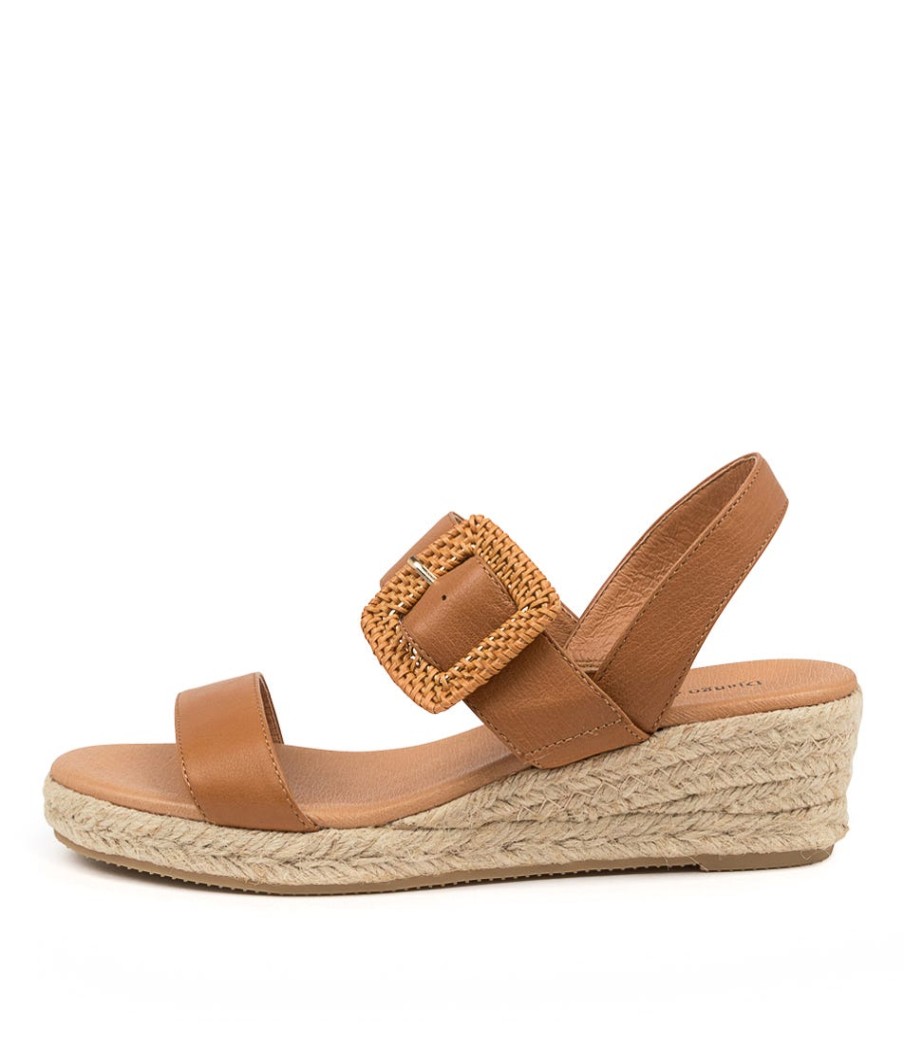DJANGO & JULIETTE Samiya Dk Tan Leather | Espadrilles