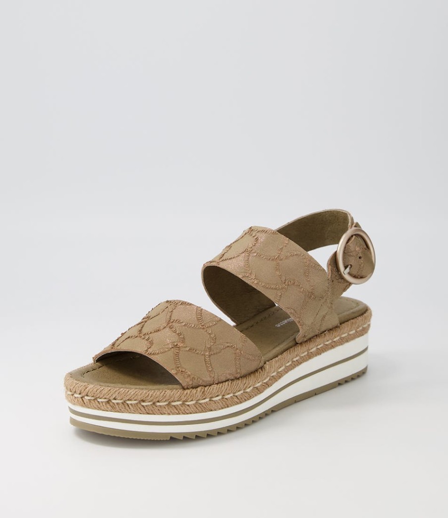 DJANGO & JULIETTE Atha Nutmeg Frill Leather Espadrilles | Espadrilles