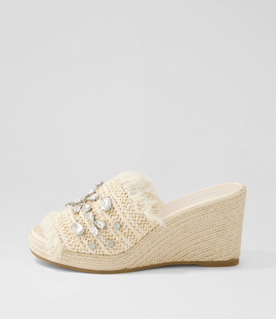 DJANGO & JULIETTE Pitchy Beige Synthetic Raffia Espadrilles | Espadrilles