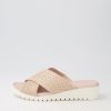 DJANGO & JULIETTE Manal Nude Weave Slides | Wedges