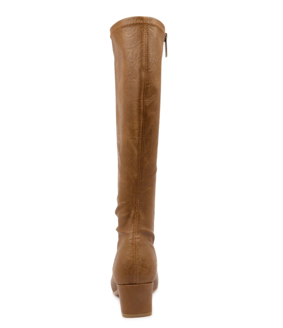 DJANGO & JULIETTE Hayleys Tan Strtch Shrnkn | Boots