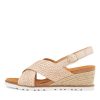 ZIERA Kaeme W Nude Weave Leather Sandals | Espadrilles