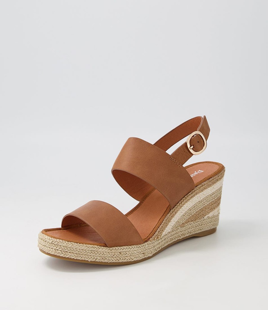 DJANGO & JULIETTE Pama Tan Natural Multi Leather Espadrilles | Espadrilles