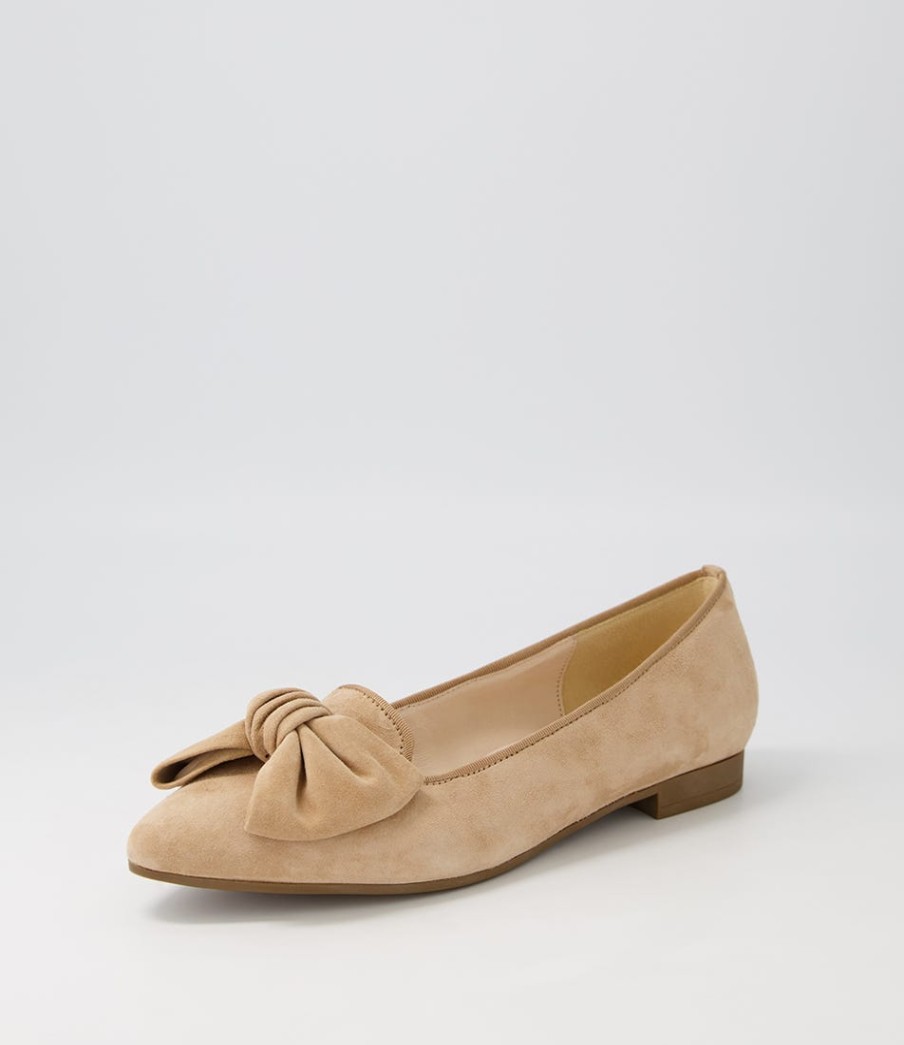 GABOR Cee Caramel Suede Flat Shoes | Comfort