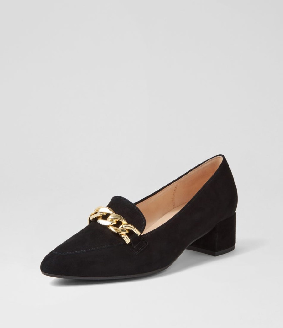 GABOR Katja Schwarz Suede Heels | Comfort