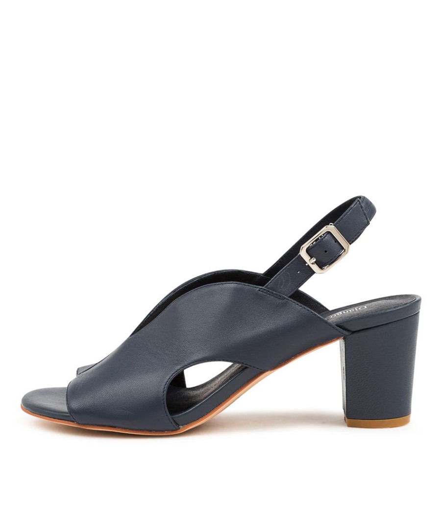 DJANGO & JULIETTE Cilla Navy Leather | Heels