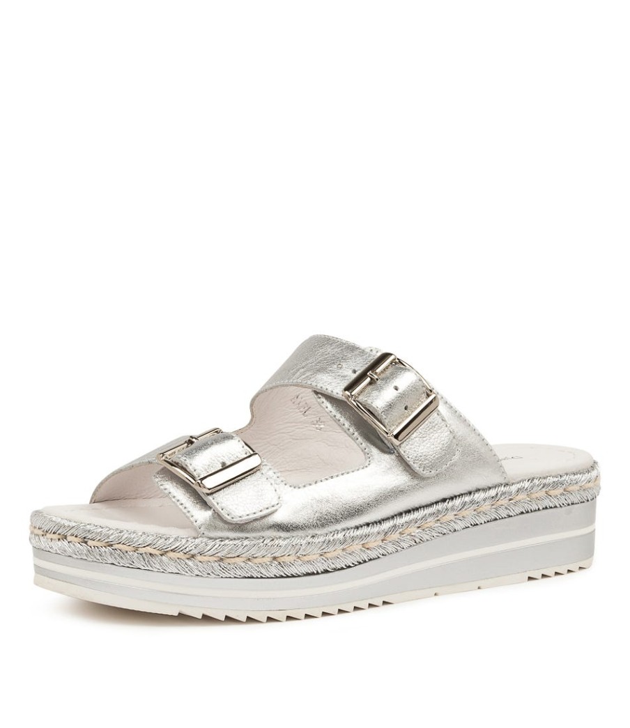 DJANGO & JULIETTE Axel Silver Rope Leather | Espadrilles