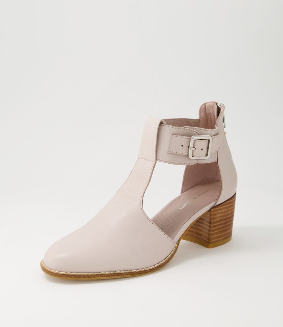 DJANGO & JULIETTE Murvin Pale Pink Leather Heels | Heels