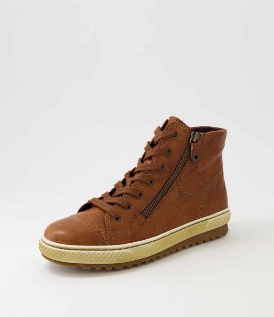 GABOR Riley Copper Leather Lace Up Boots | Boots
