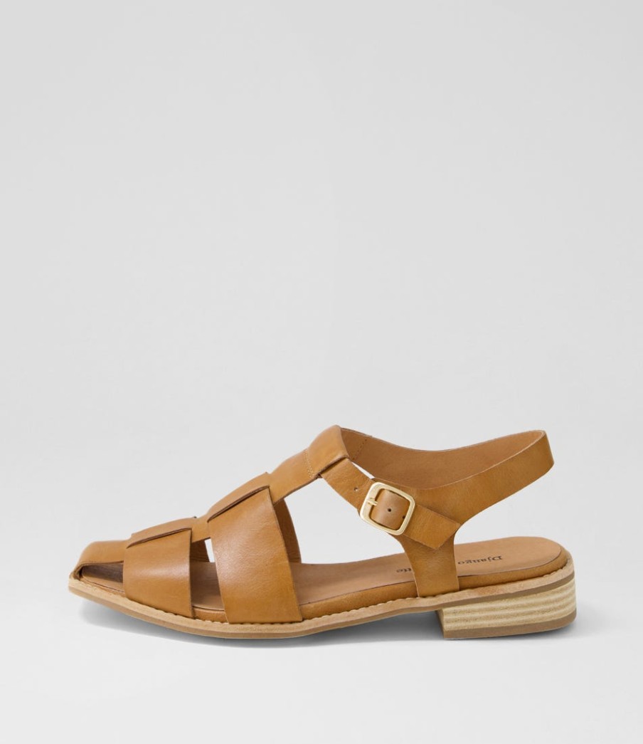 DJANGO & JULIETTE Agotary Tan Leather Flat Shoes | Flats