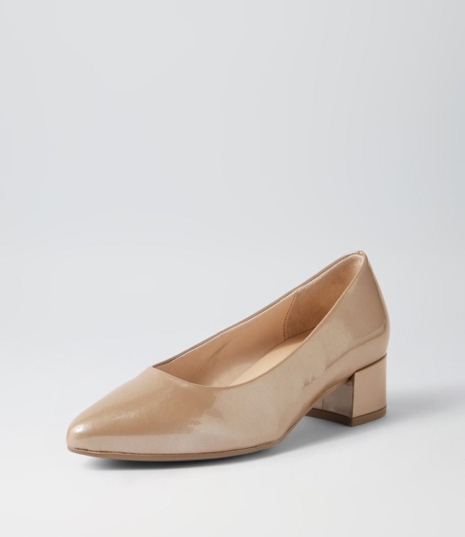 GABOR Kaja Nude Leather Heels | Comfort