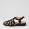 TOP END Oblight Black Patent Leather Flat Shoes | Wedges