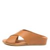 DJANGO & JULIETTE Harli Dk Tan Leather | Wedges