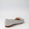 GABOR Diego Light Grey Leather Loafers | Comfort
