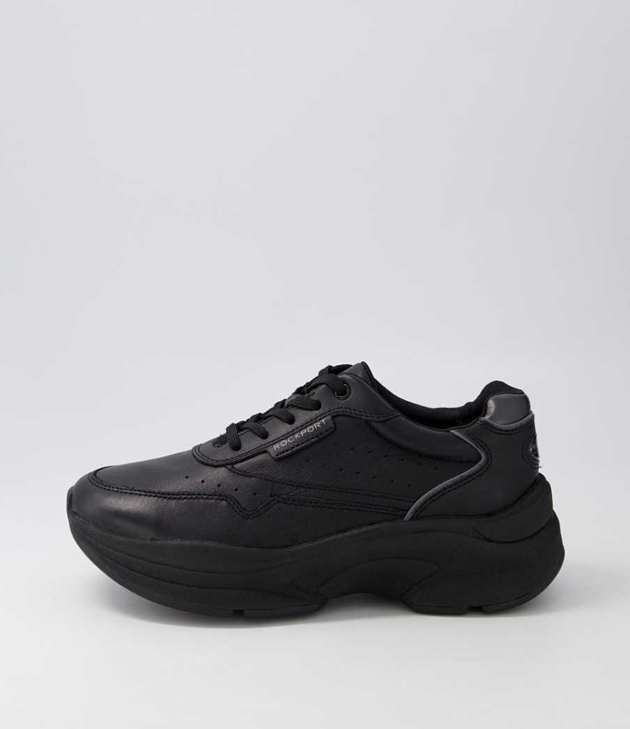 ROCKPORT Pro Walker Premium Black Leather Sneakers | Comfort