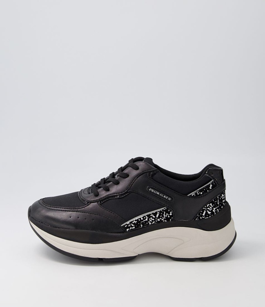 ROCKPORT Pro Black Leather Textile Sneakers | Comfort