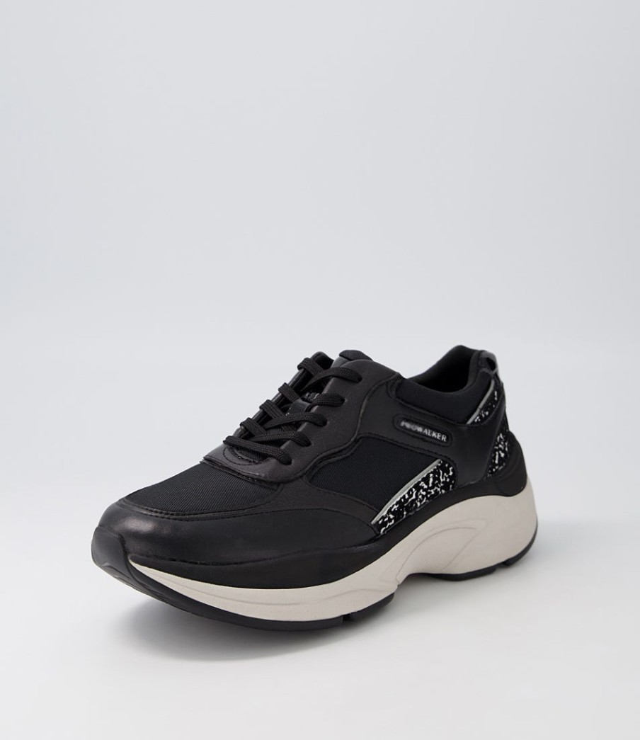 ROCKPORT Pro Black Leather Textile Sneakers | Comfort