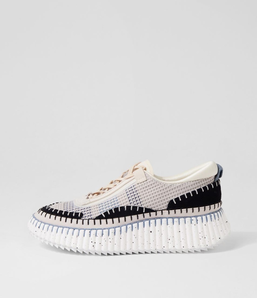 DJANGO & JULIETTE Copen Blue White Multi Sneakers | Wedges