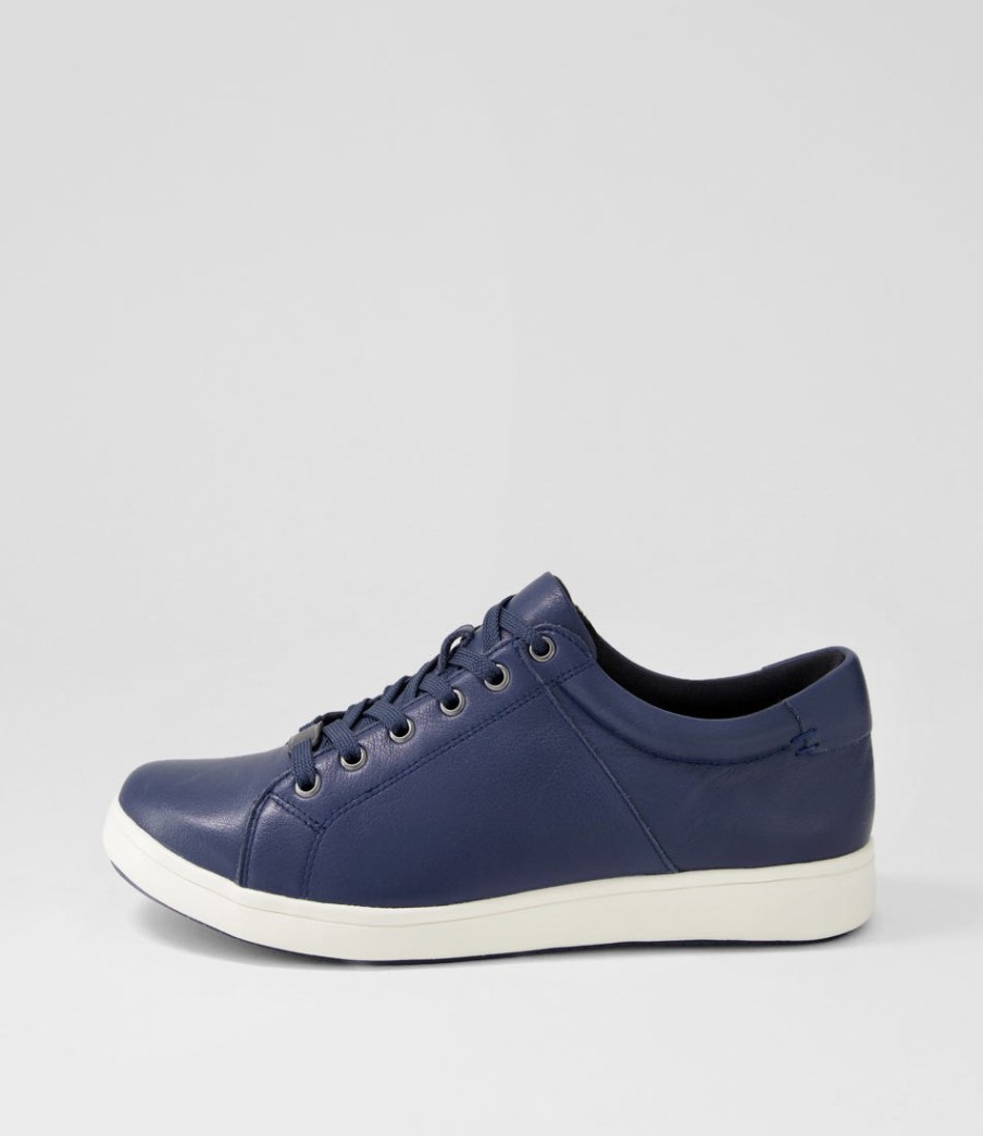 ZIERA Delilah Xf Navy Leather Sneakers | Comfort