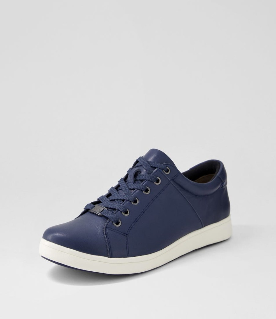 ZIERA Delilah Xf Navy Leather Sneakers | Comfort