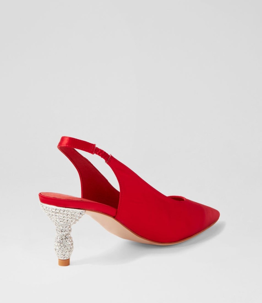 DJANGO & JULIETTE Espen Red Satin Heels | Heels