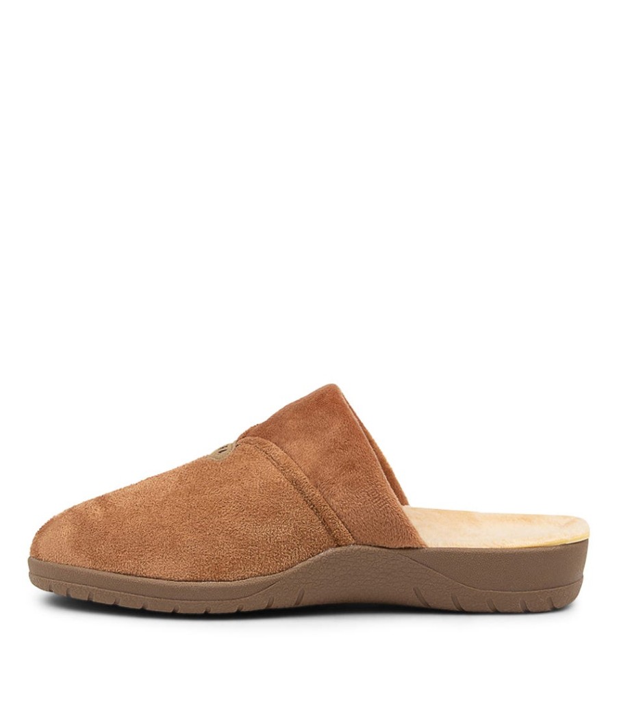 ZIERA Comfy W Caramel Microsuede Slippers | Comfort