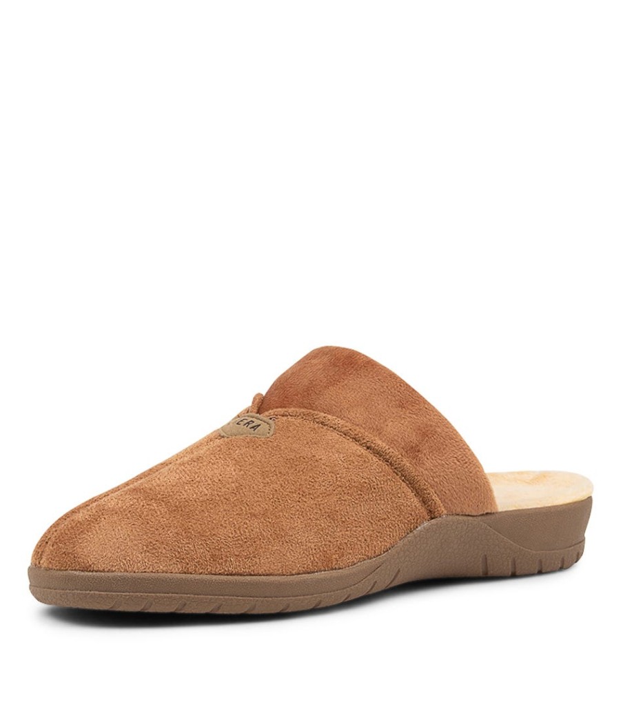 ZIERA Comfy W Caramel Microsuede Slippers | Comfort
