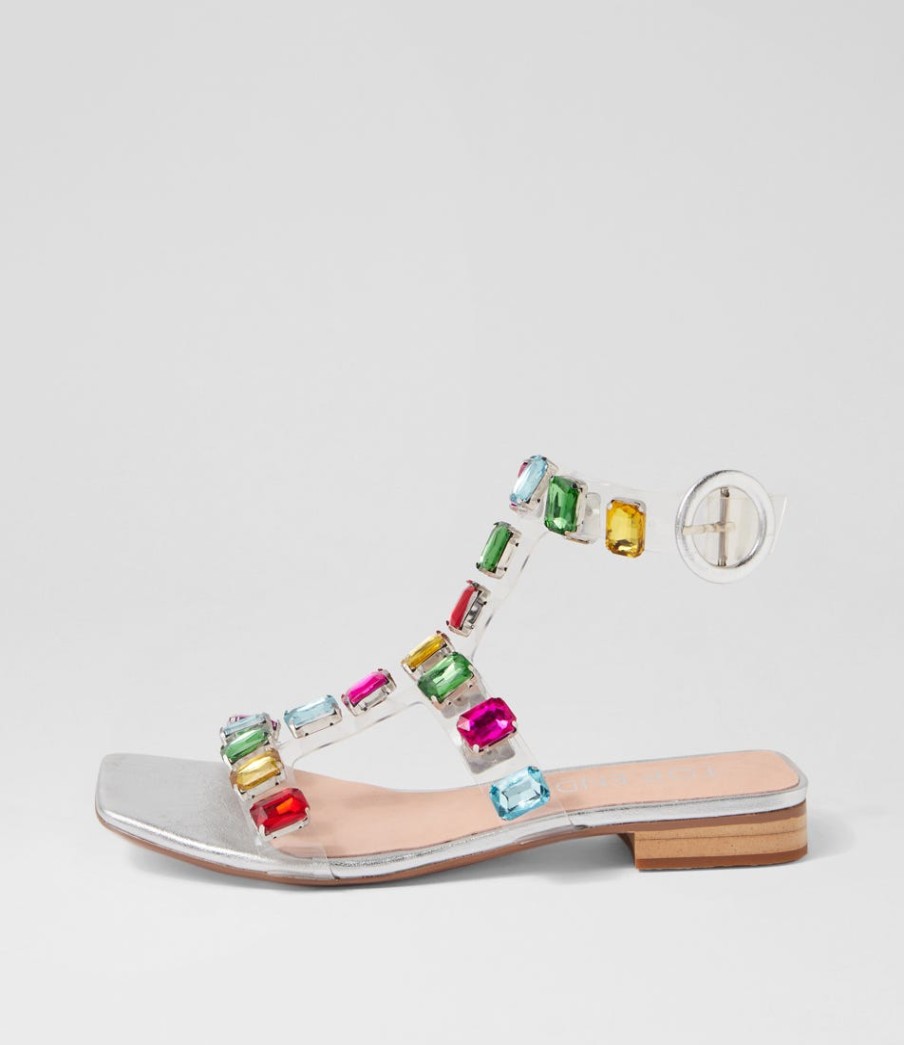 TOP END Kosire Silver Bright Multi Sandals | Flats