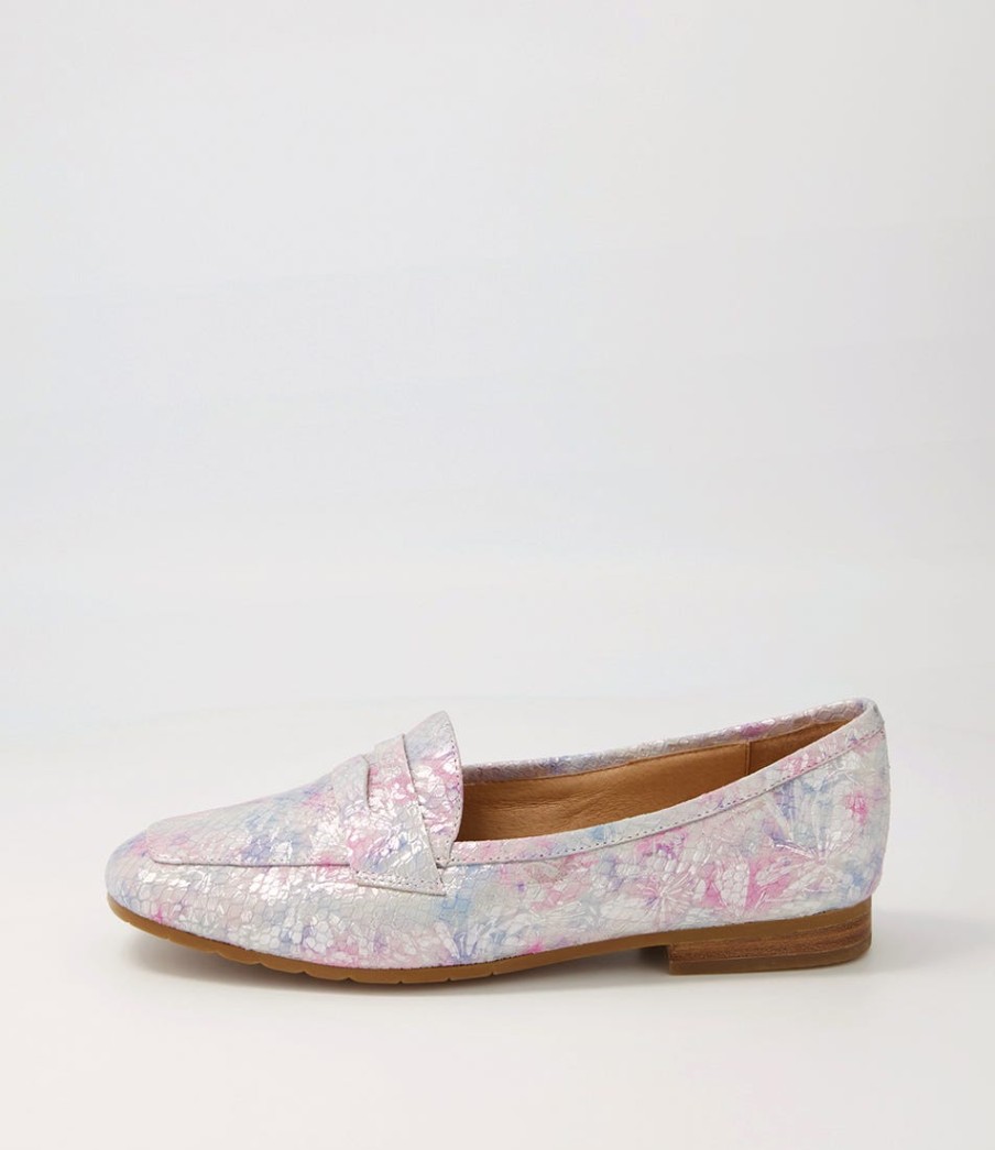 TOP END Melinato Pastel Print Leather Loafers | Loafers