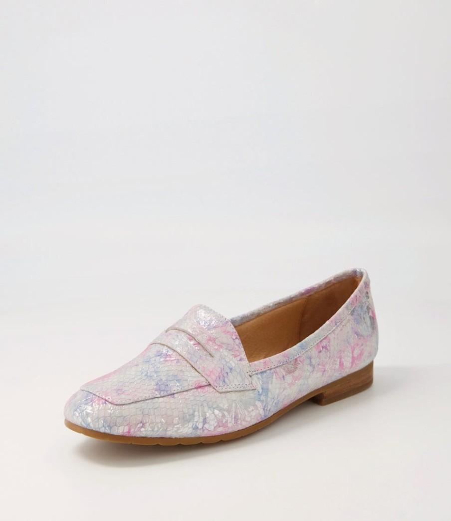 TOP END Melinato Pastel Print Leather Loafers | Loafers