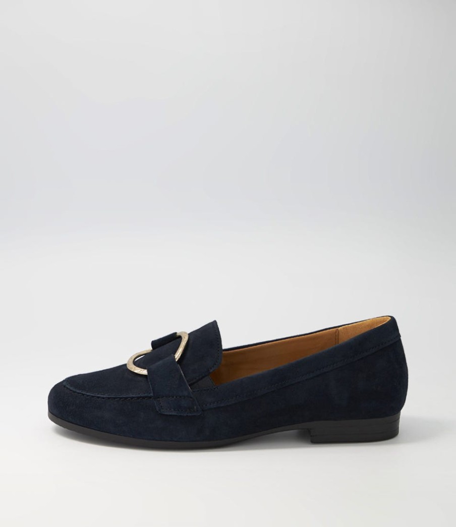 GABOR Quinn Dark Blue Suede Brogues | Comfort