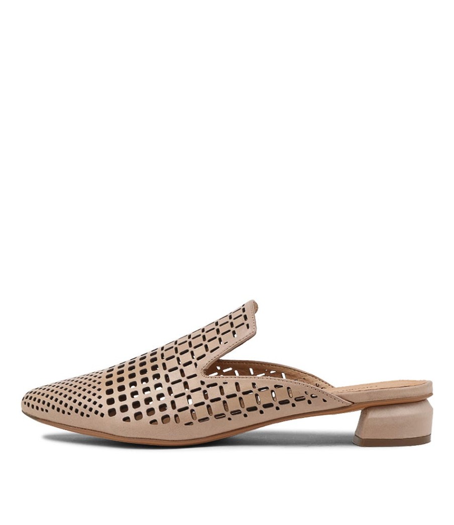 DJANGO & JULIETTE Flan Nude Leather Mules | Flats