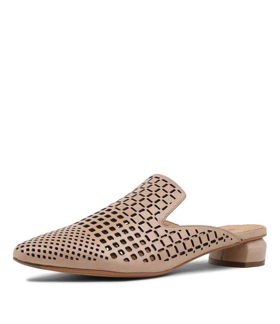 DJANGO & JULIETTE Flan Nude Leather Mules | Flats